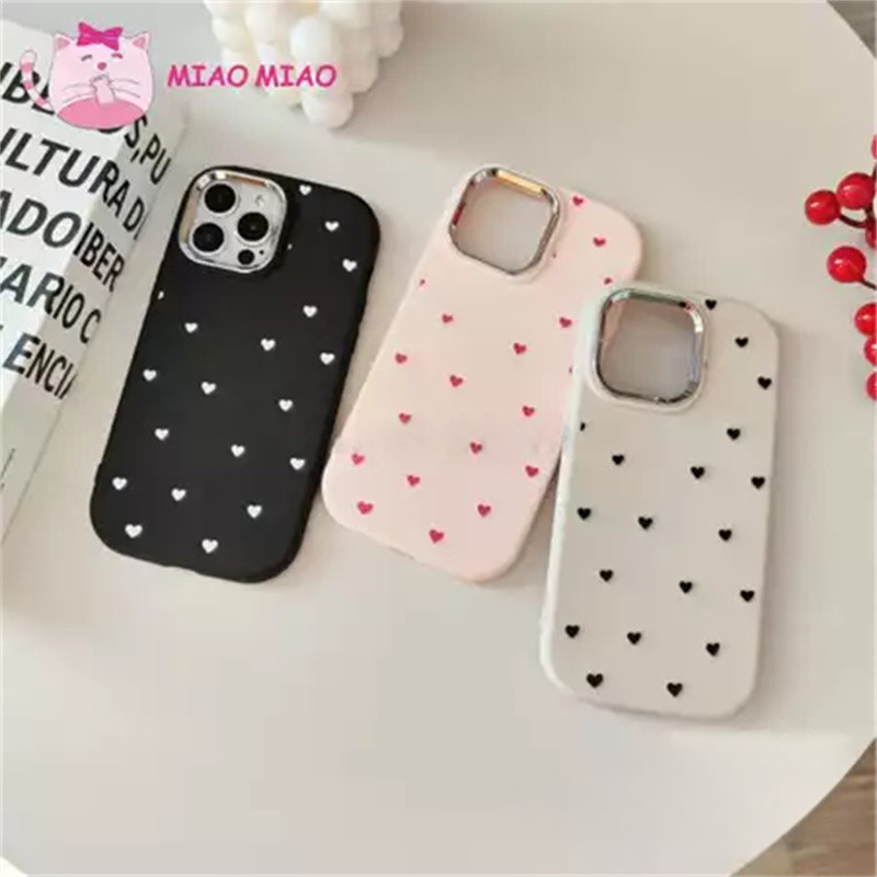 Casing Ponsel Berbentuk Hati Bergaya iPhone 15 14 13 12 Pro Max iPhonex Xr Casing Ponsel TPU Kualita