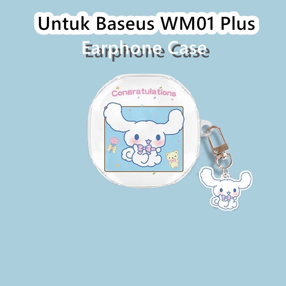 Coco Case Untuk Baseus Encok WM01 Plus Case Kartun Kreatif transparan Soft Silicone Earphone Casing