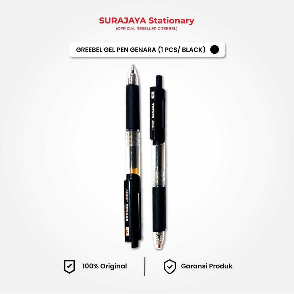 

Bolpen Pulpen Gel Greebel / Gel Pen Genara GP-508 Tinta Hitam (1PCS) Ballpen Pena Pulpen Cetek