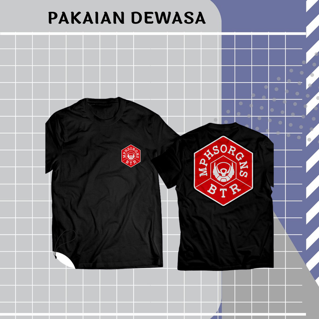 Kaos BTR x MEMPHIS Retro Future Rrq Evos Echo Onic Over Size S M L XL 2XL 3XL 4XL 5XL Pira Wanita De