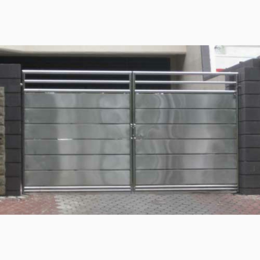 Pagar gerbang Stainless steel minimalis bekasi