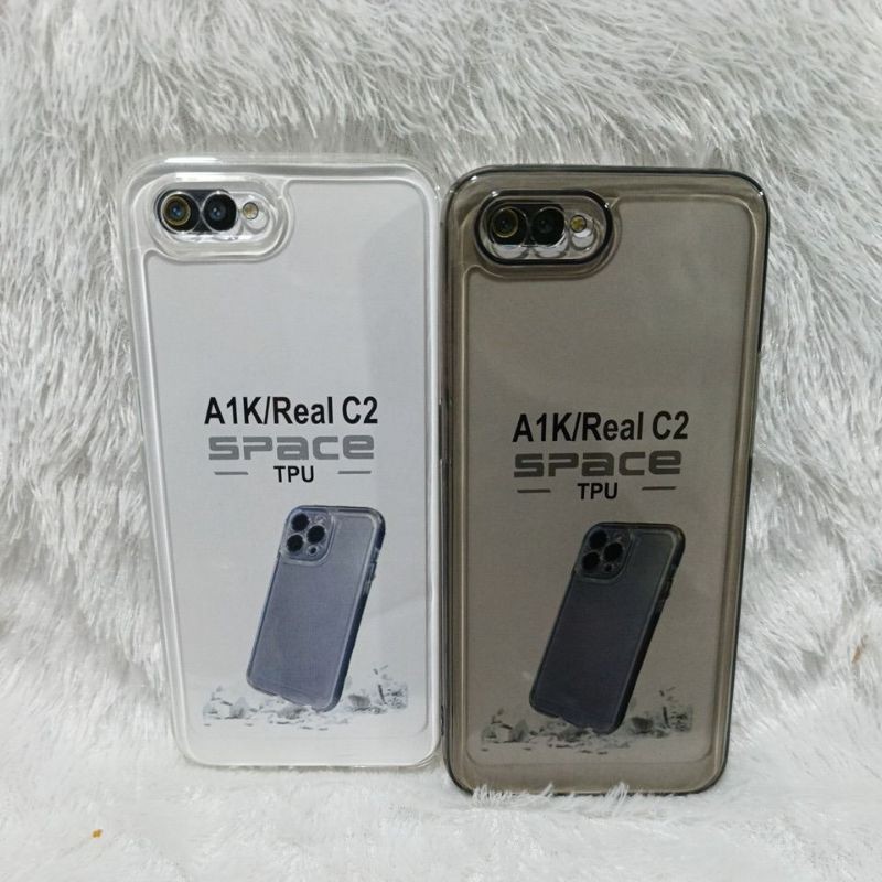 Softcase Casing Oppo A1K C2 Silikon Bening Trasparan pelindung belakang HP+Camera
