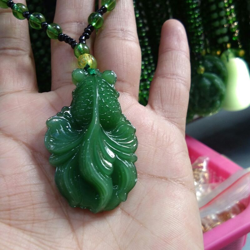 KALUNG KESEHATAN PRIA WANITA - KALUNG BATU GIOK HIJAU