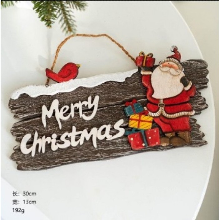 

Hiasan Gantung Kayu Natal by Plateful Co - Kotak Santa