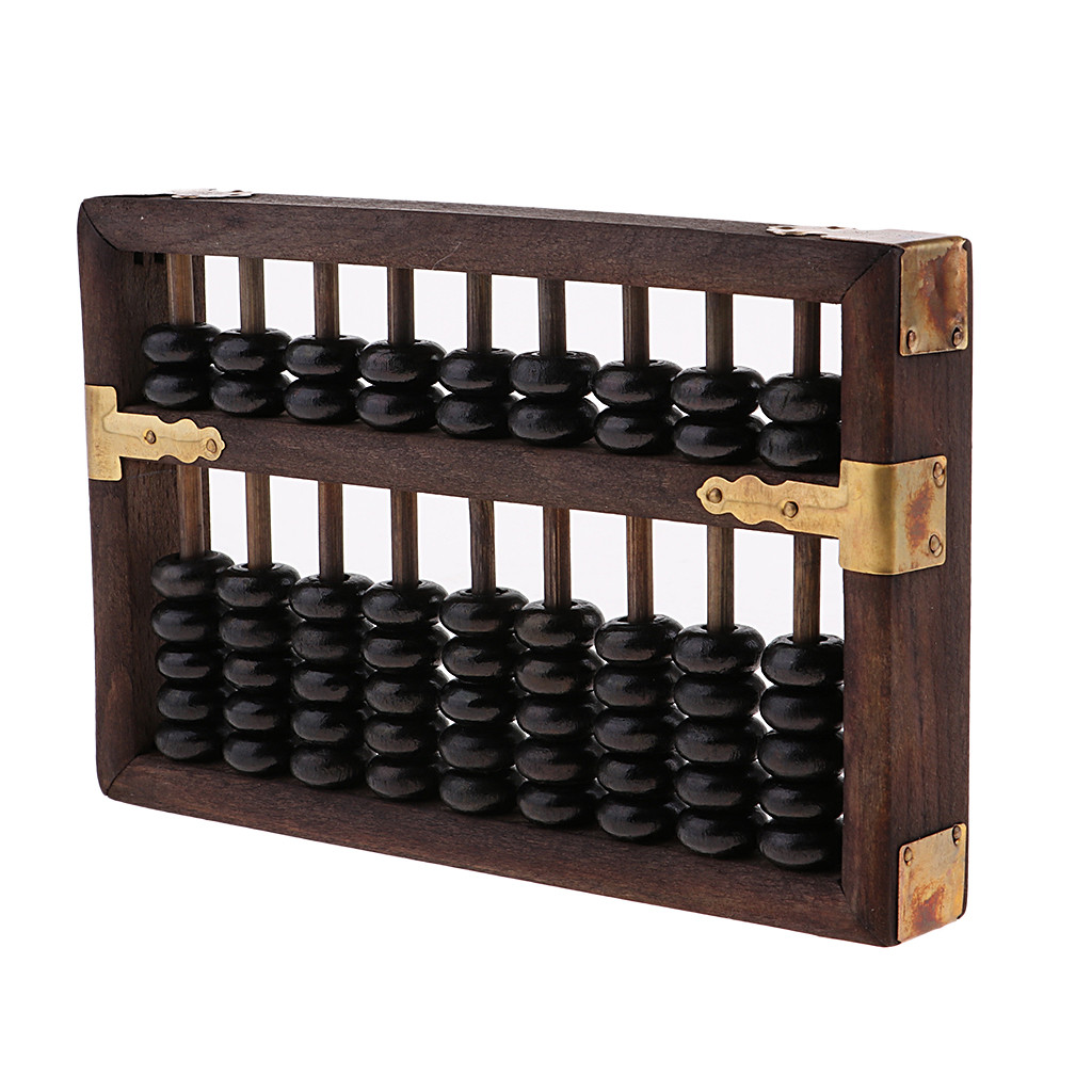 

Vintage-Style Chinese Wooden Abacus, Chinese Lucky Calculator - Black