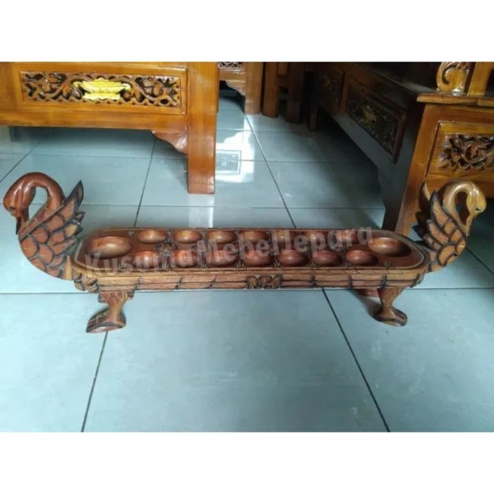 Dakon/Congklak Kayu Jati Model Angsa