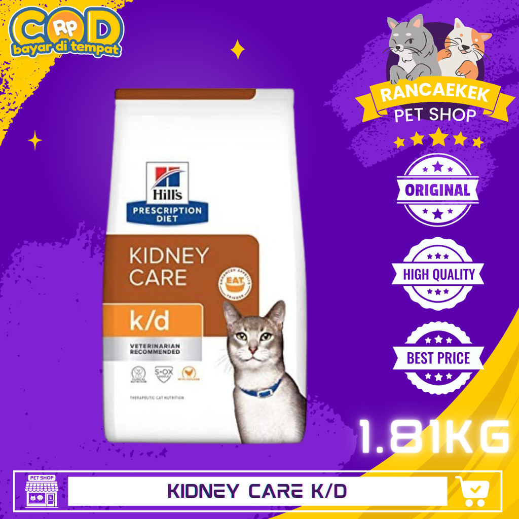 Science Diet Prescription k/d Kidney Care Feline Cat Kucing 1.81 KG