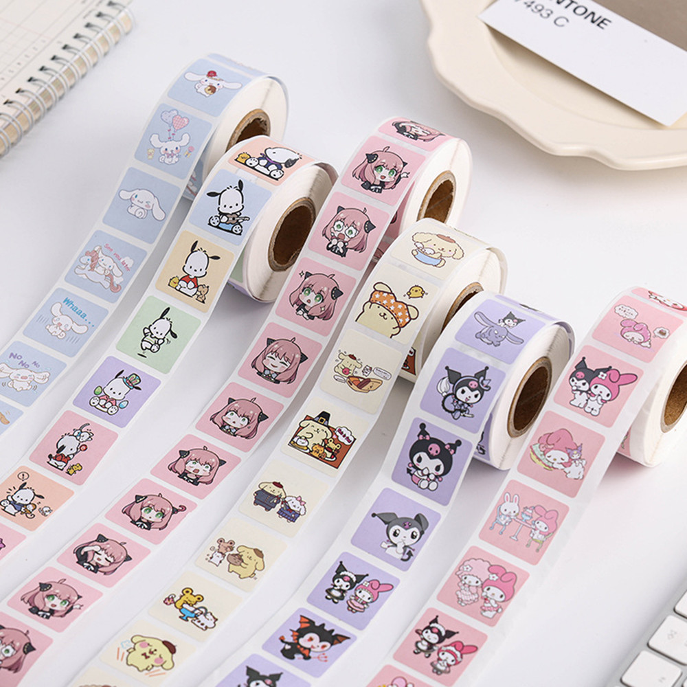 

100-500pcs Cartoon Stickers Cute Decoration for kids Teacher Reward Encourage Sticker Teacher Reward Stationery Lables