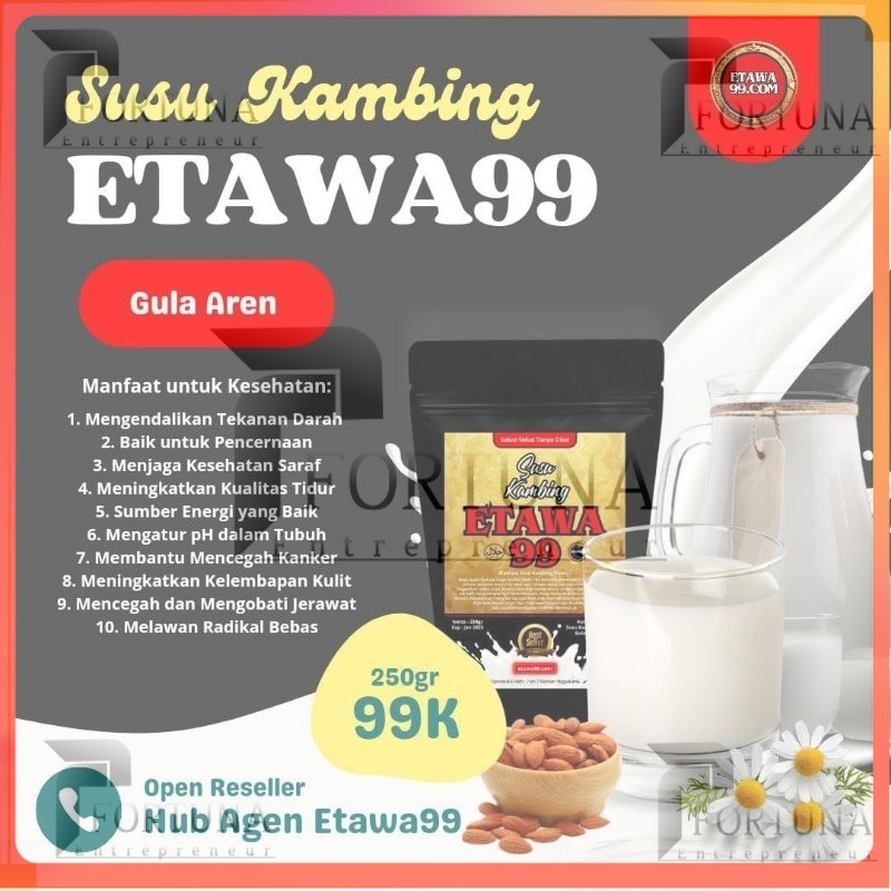 

SUSU KAMBING ETAWA99 + GULA AREN BANYAK MANFAAT SUSU