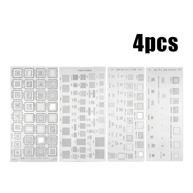 4Pcs Plat BGA Universal Cetakan Universal Cetakan IC Plat Amaoe BGA