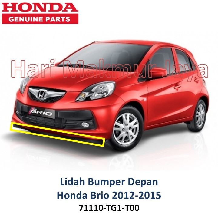 Karet Lidah bawah Bumper Depan Honda BRIO 2012 2013 2014 2015 Air lip spoiler bemper satya GENUINE