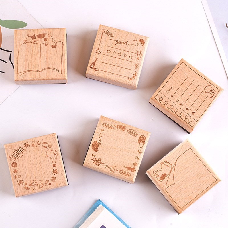 

cat animals wood mounted rubber stamps cute wooden rubber stamps for card making scrapbooking crafts