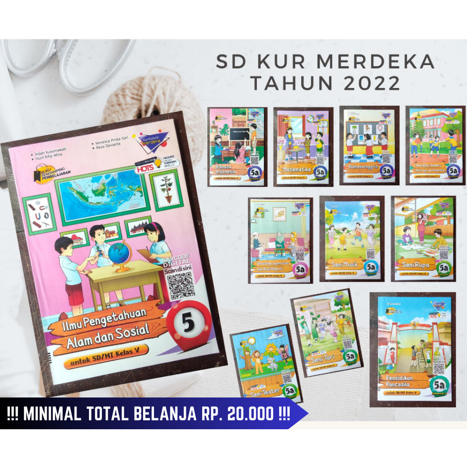 Buku LKS Putra Nugraha Merdeka SD MI Kelas 5 Semester Ganjil Tahun 2022 Original