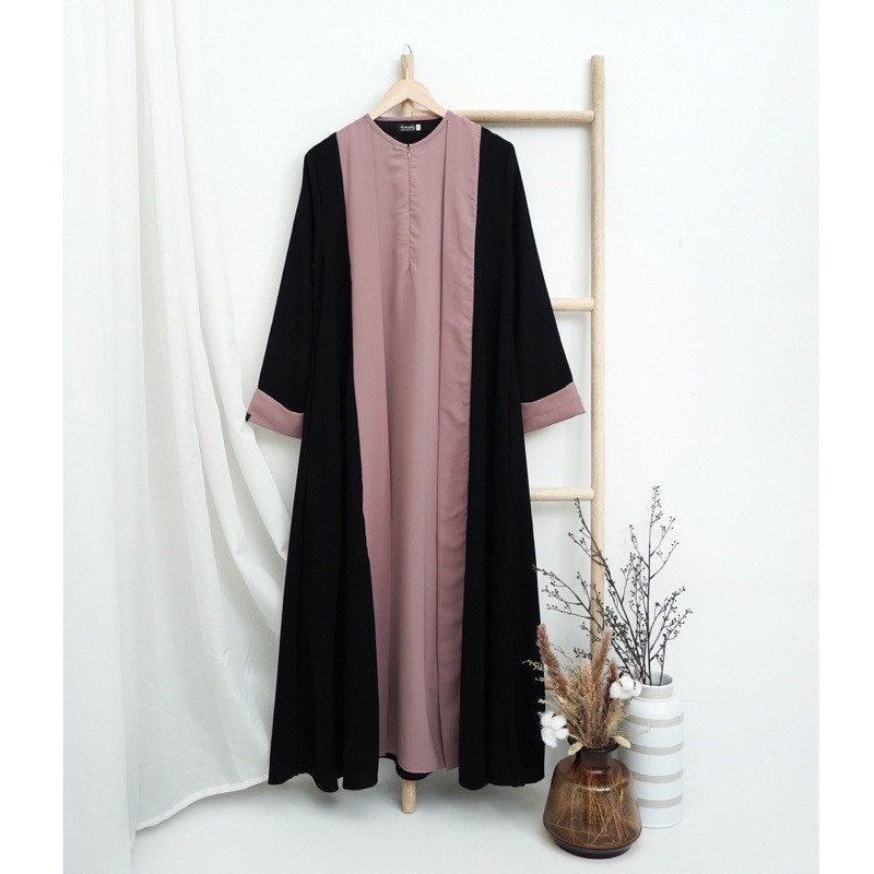 Abaya Hitam polos jetblack saudi Gamis syar i turkey arab bordir dubai umroh dress baju