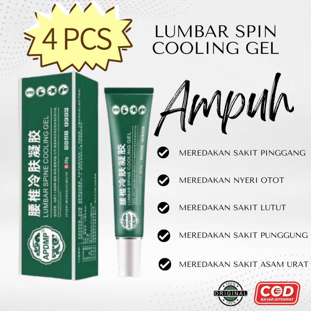 4 PCS Gel pereda nyeri Lumbar Type Cold Compress Gel Cream Herbal Cina Krim Lutut Lumbar [100% Ori]