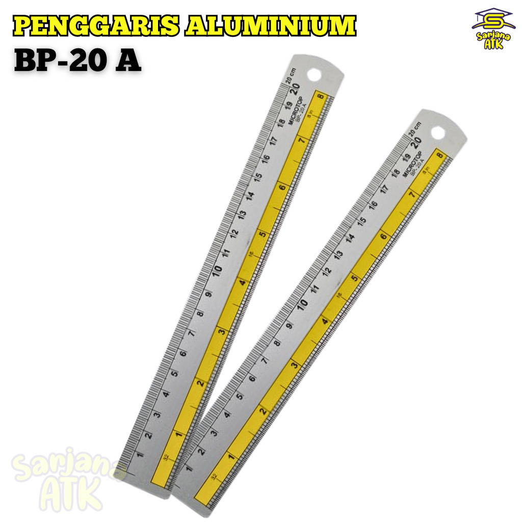 

Penggaris Besi Aluminium 20cm / Microtop Conversion Table / Penggaris Aluminium BP20 A