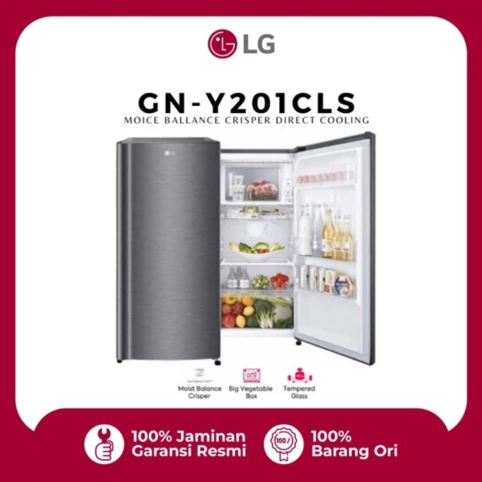 Kulkas 1 PINTU LG GN-Y201CLSR | 1 pintu GNY201CLSR 164/169L GNY 201 CLSR