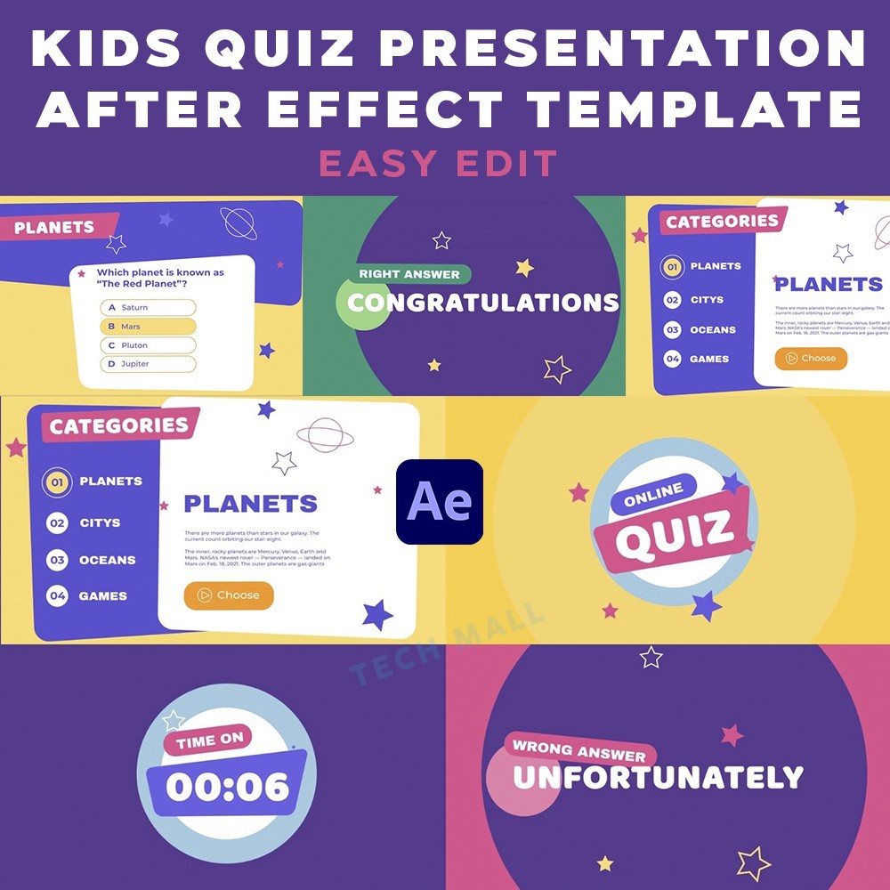 

NS Kids Quiz Presentation Video Template | After Effects