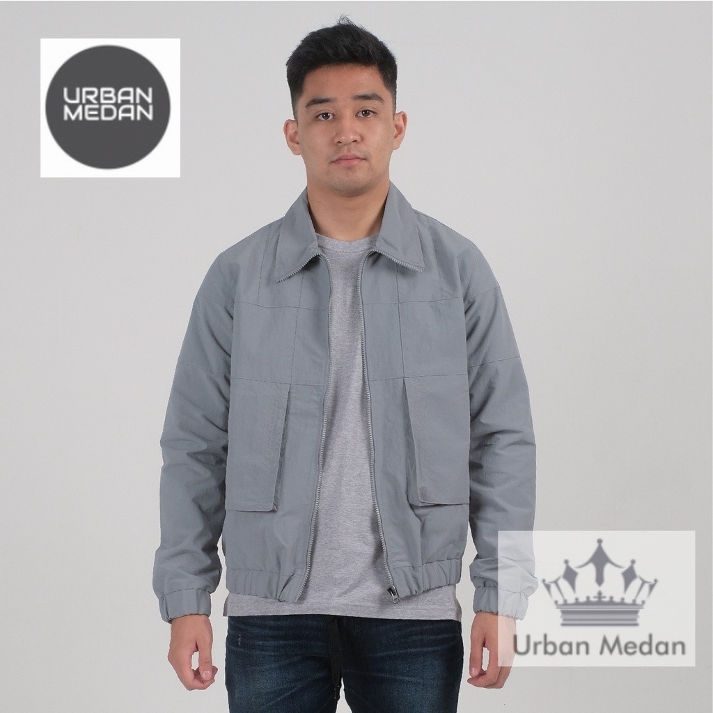 DxL | Anglo Engineer Jacket Calm Grey | Jaket Nylon Casual Sleting Abu Muda