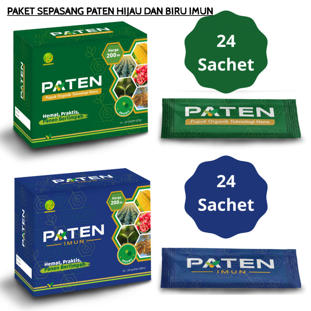 Pupuk PATEN Hijau + Biru Imun SEPASANG Original RENNER