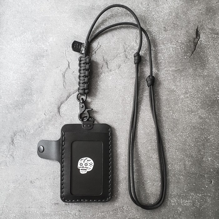 

LARIS -BDS METRO Leather Wallet Lanyard ID card Holder , double function