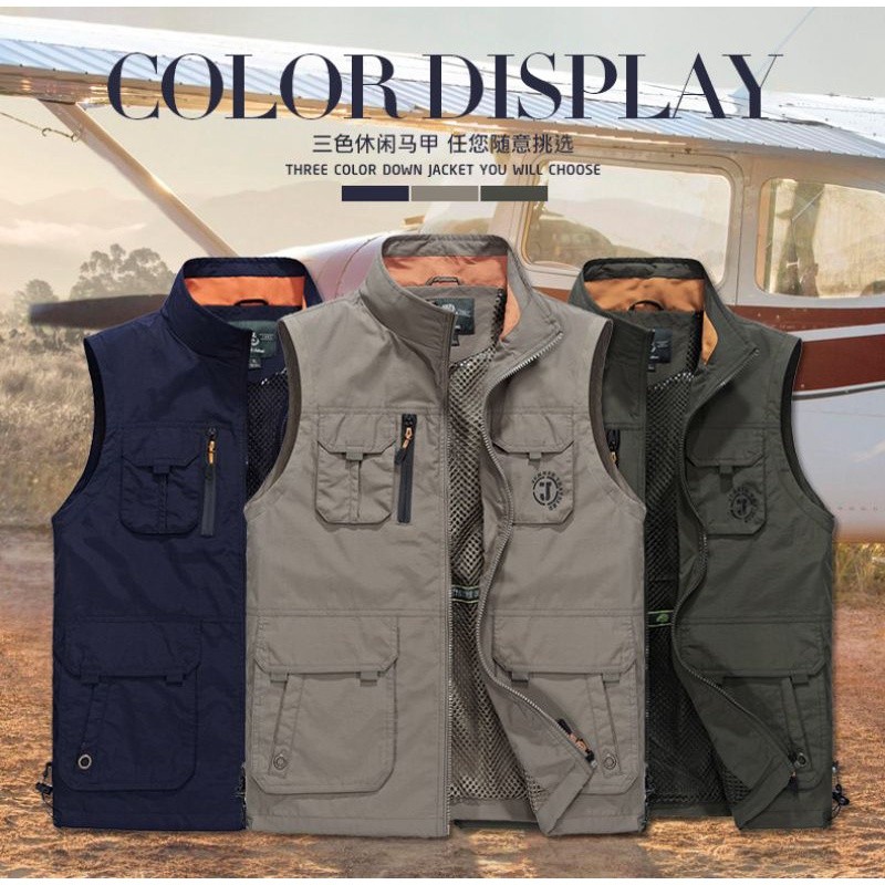 jaket rompi pria / jaket rompi jeep / rompi vest original Terbaru