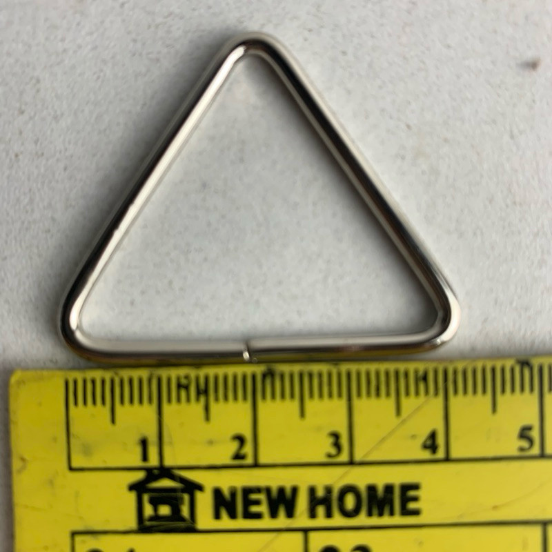 Ring Segitiga Tas 4 cm Besi Nikel Silver ecer