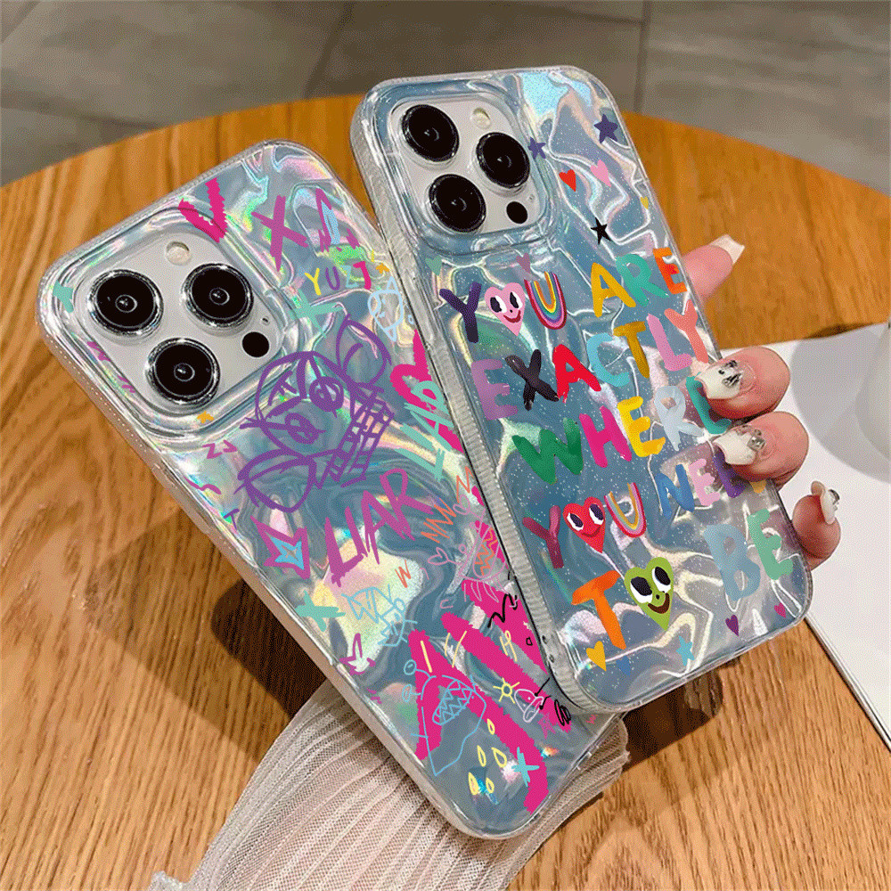 Creative Cartoon Monkey Pattern IMD Case for iPhone 15 11 13Pro Max 14 Plus 11 12 13 iPhoneX Xs Max 