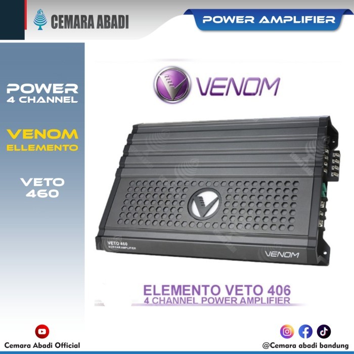 POWER 4 CHANNEL VENOM ELEMENTO VETO 460 | VENOM
