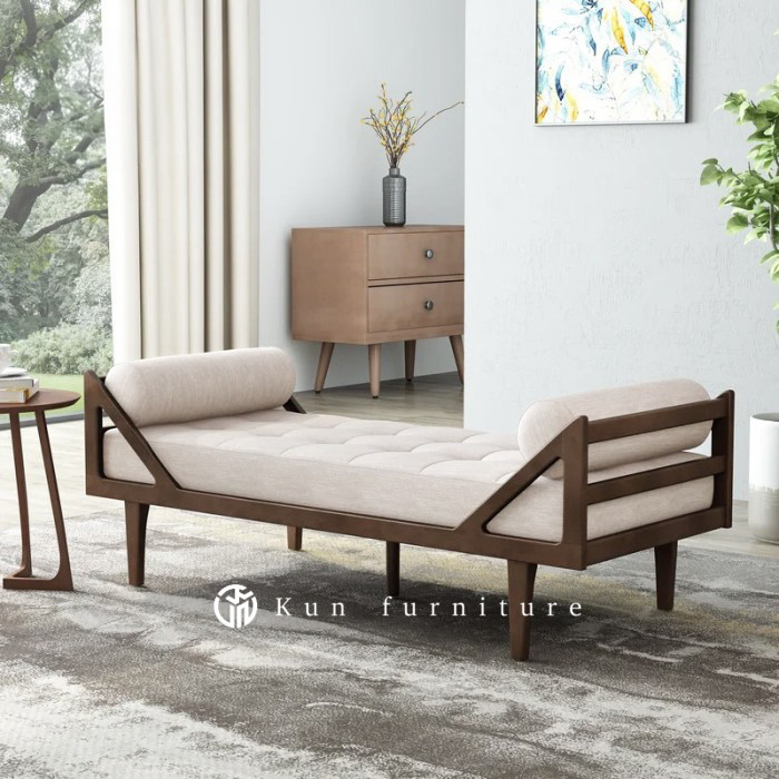 stool sofa bench/kursi sofa minimalis ruang tamu, bangku panjang lounge - Tanpa Cushion, P140xL55xT6