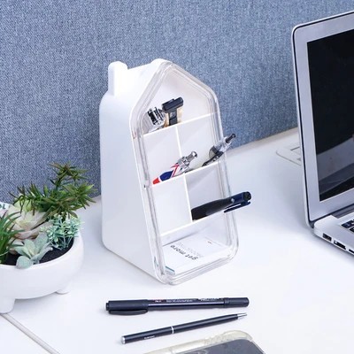 

BEST QUALITY Tempat Penyimpanan Pulpen Dan Organizer Aksesories Meja Kerja 11x10x21cm - Small House