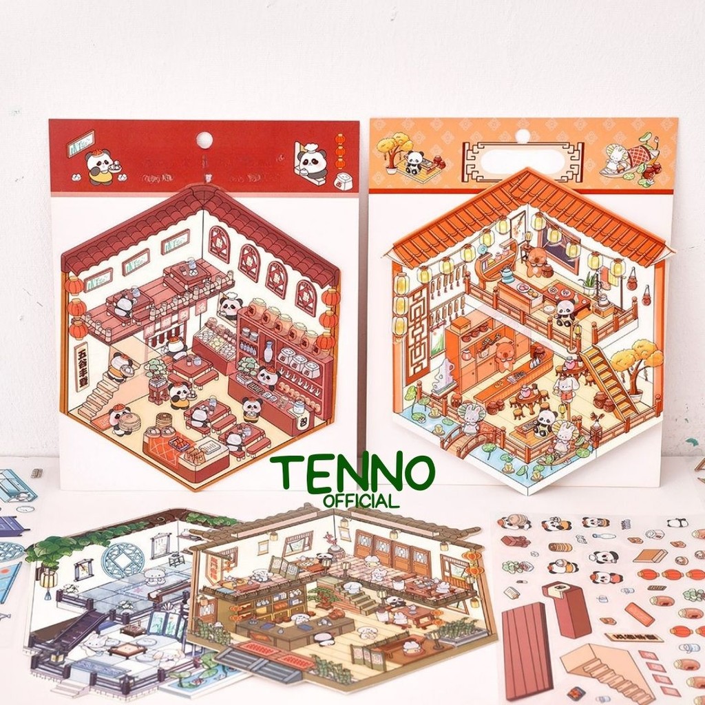 

TENNO Sticker 3D Home Decoration Miniatur Stiker Satisfying Korea Landscape Design Cute Lucu Dekorasi Ruangan