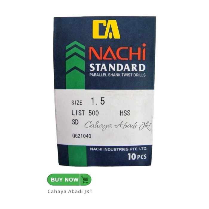 Mata Bor Besi NACHI 1,5mm / Mata Bor NACHI HSS 1,5mm