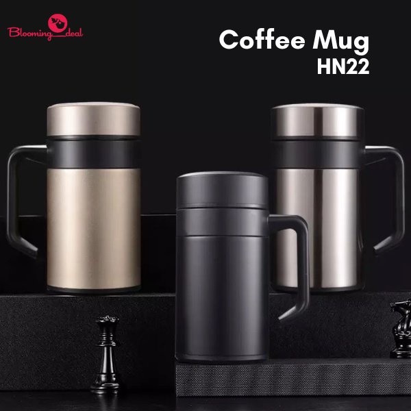TANJUNGMERUSHOP Tumbler Coffee Mug Coffee Tea Cup Stainless Steel 400ml (HN22)