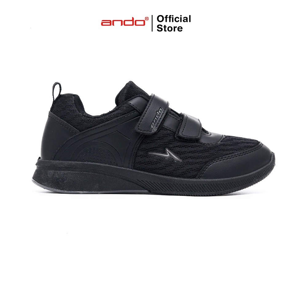 Promo Ando Official Sepatu Sneakers Adrina V Remaja - Hitam/Hitam