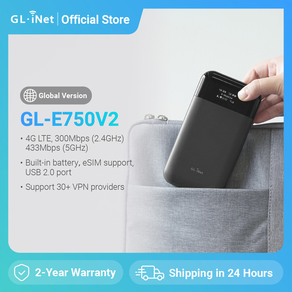 GL.iNet MU V2 (GL-E750V2) 750Mbps 1TB Max MicroSD with OpenWrt 4G LTE Router