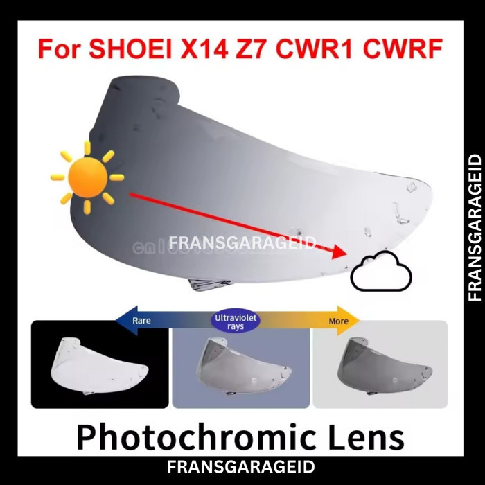 VISOR KACA HELM SHOEI X14-PHOTOCHROMIC