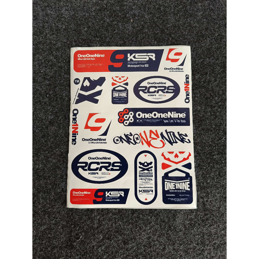 STICKER PACK RACING  KSR ONEONENINE STIKER CASE 103002