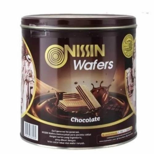 Nissin Wafer Chocolate 570gr / Roti kaleng bundar