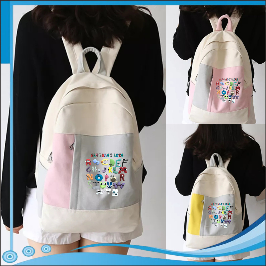 TB Tas Alphabet Lore Ransel anak Perempuan Model Korean Fashion Kids 16 A2