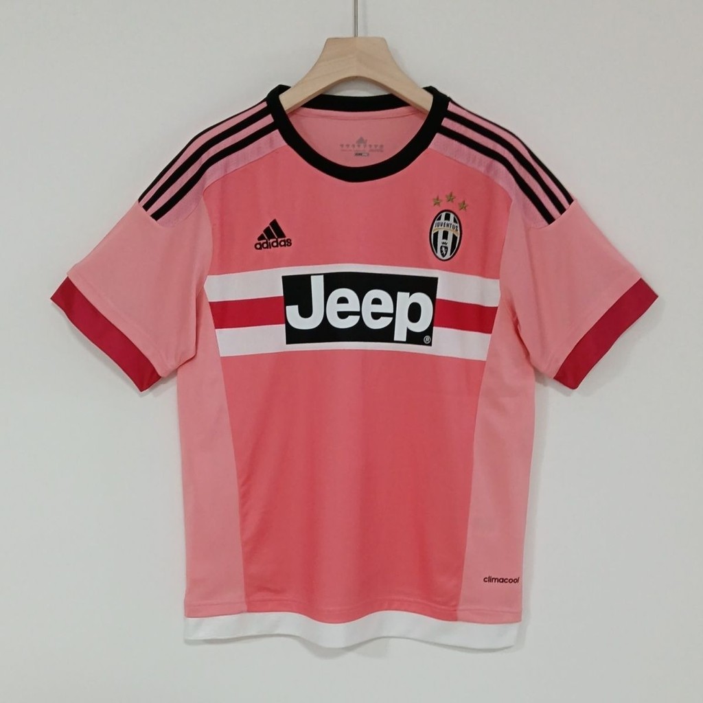 Jersey Vintage 1516 Juventus Away Pink T shirt pria