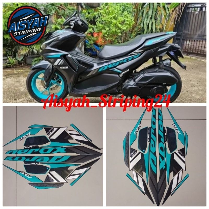 stiker sticker striping Lis les polet body motor yamaha all new aerox 155 connected abs tahun 2021 a