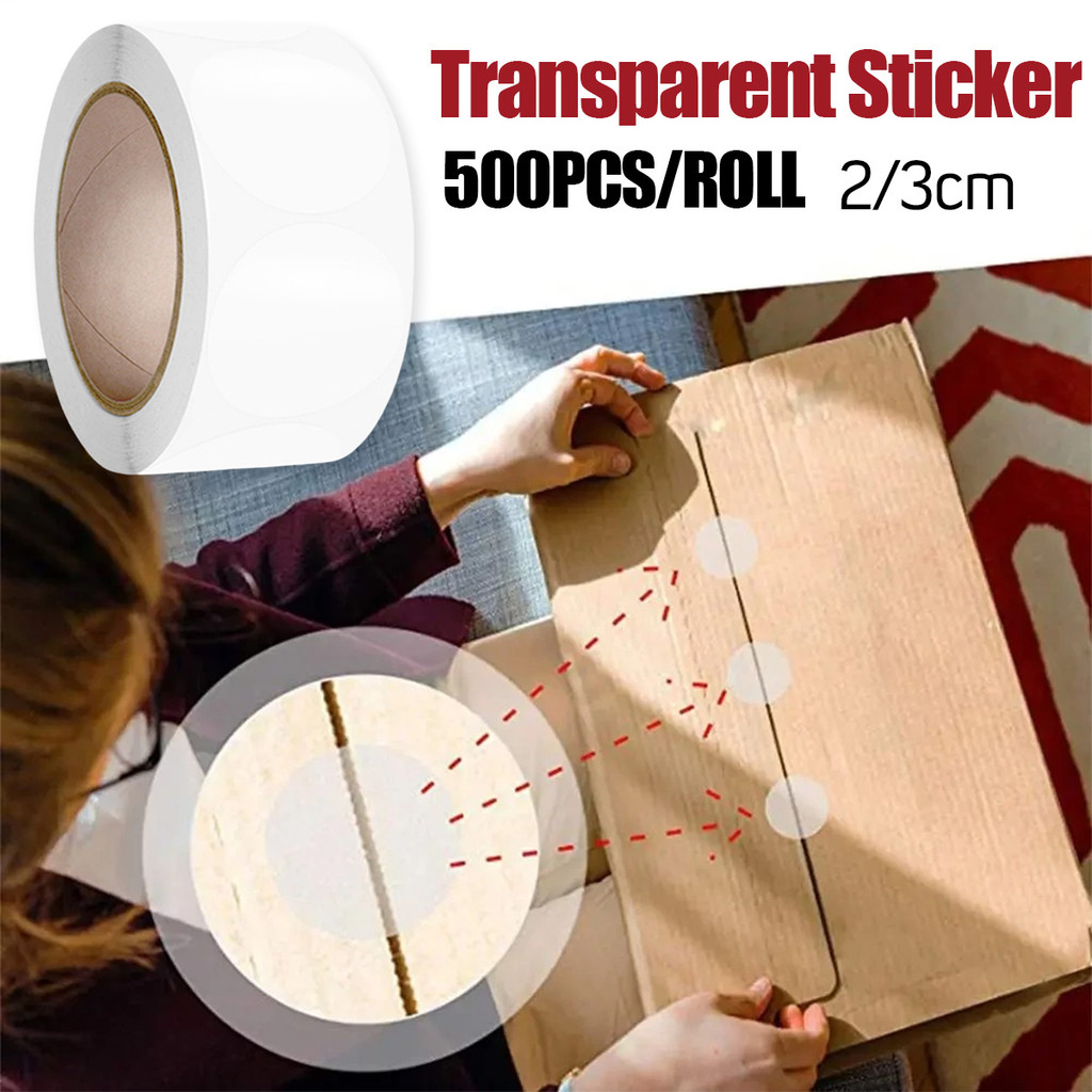 

PET Film Stiker Transparan Sticker Segel Bulat sticker segel amplop diameter 25/30mm