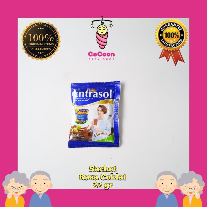 

Susu Dewasa Lansia Bubuk Entrasol Sachet Chocolate Cokelat Coklat 22 gr 22gr