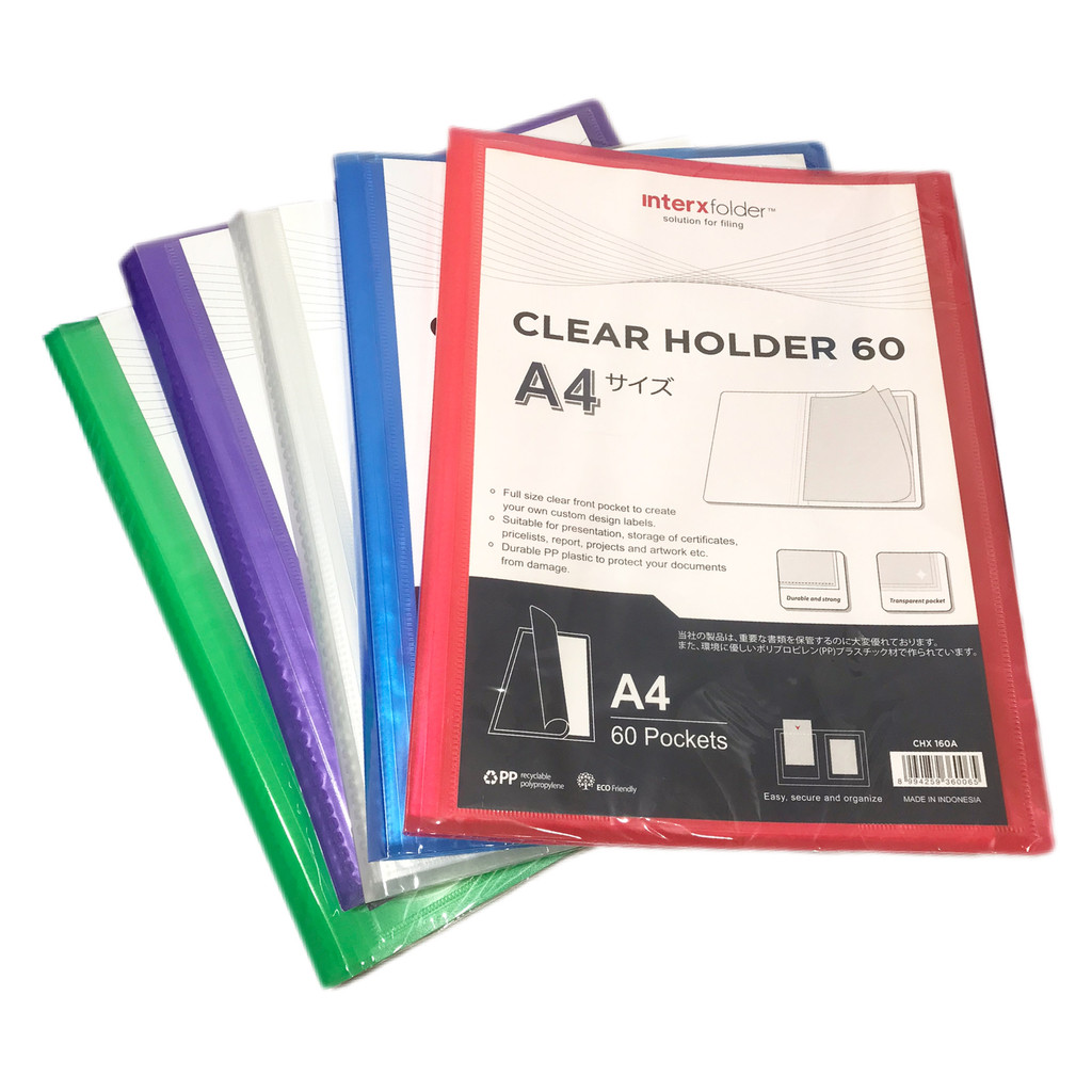 

InterXFolder - Dokumen Clear Holder isi 60 Pocket A4 - PCS