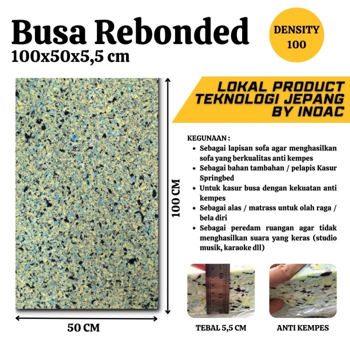 promo  -Busa Rebounded Rebonit Density 100 - Busa Rebonit Padat 100x50x5,5 CM