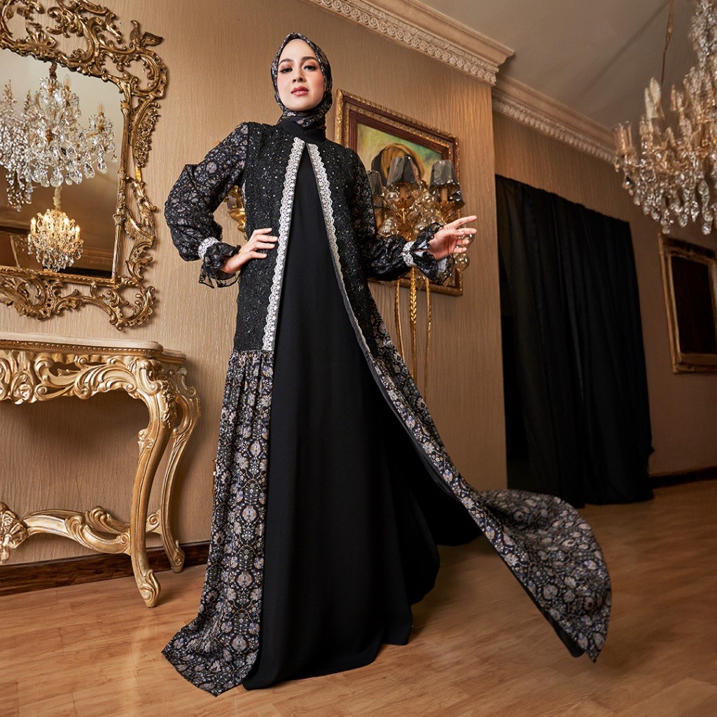 MANDJHA Kathleen Dress By IVAN GUNAWAN - Raya Busana Muslim Sarimbit Modest ORIGINAL