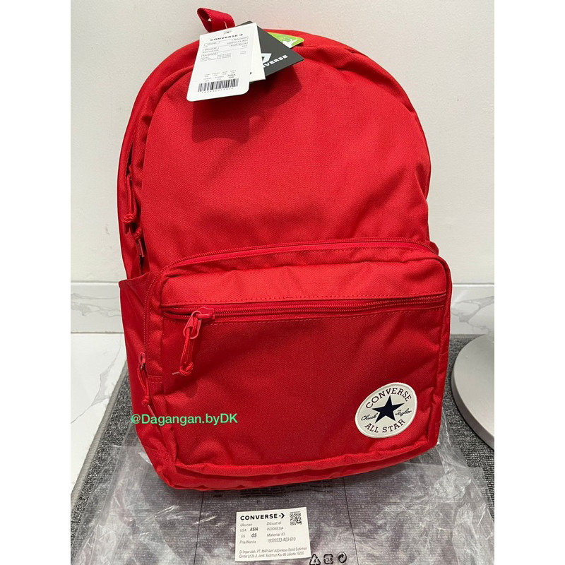 Tas Converse Backpack Original 100% Merah Full Limited Edition colour