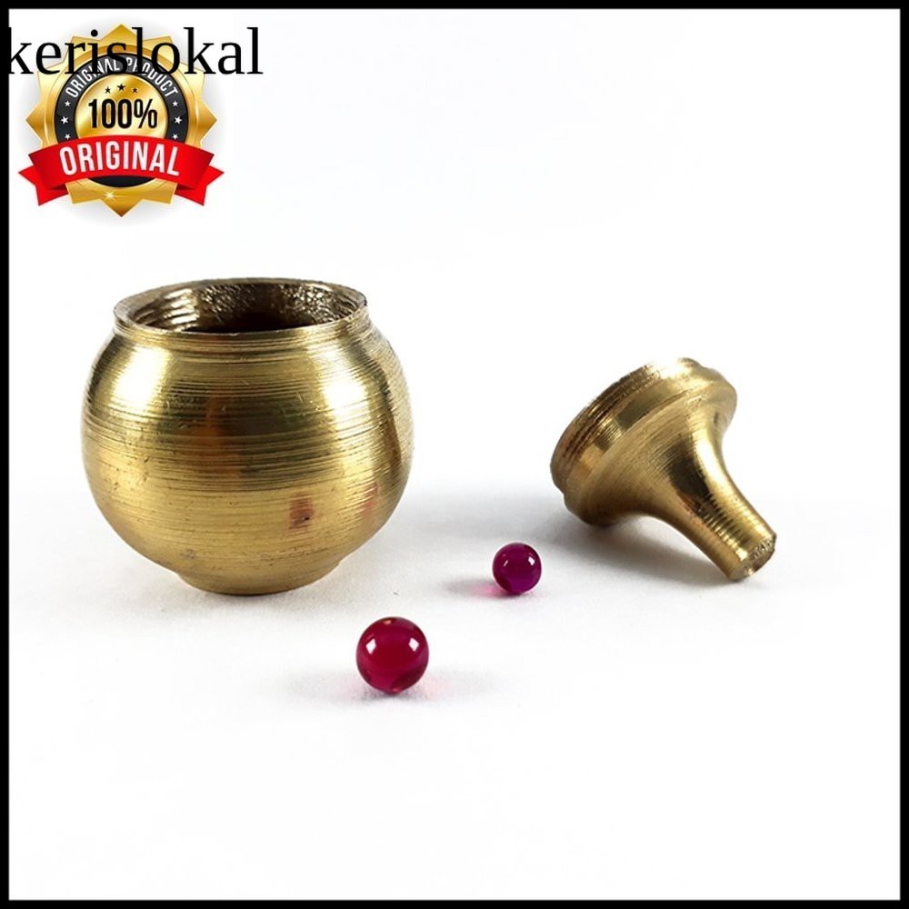 Batu Merah Siem Mirah Delima Cupu Warna Emas KL6