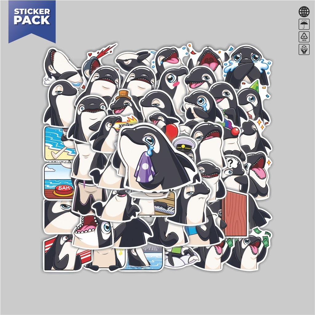 

[100PCS]Stiker Pack Stiker Hewan Penguin Aesthetic Vinyl Anti Air Dekorasi Sticker Laptop Buku Journal Koper Helm Casing HP Gitar Helm Skateboard